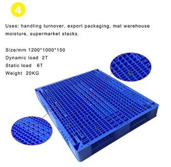HDPE Large Stackable Reversible 4 way Plastic Pallet (4)